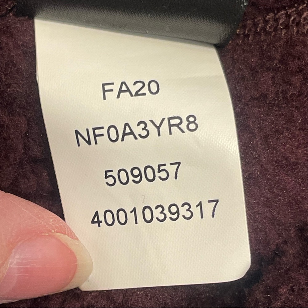 The North Face Men’s Pullover Fleece Size XL Maroon/Navy Colorblock Q Zip - Picture 11 of 11